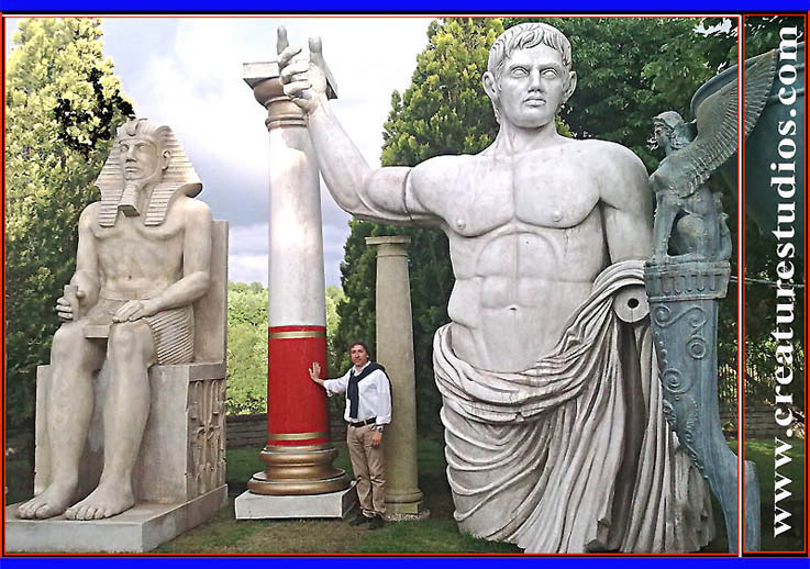 Grande statua di Cesare Augusto Ottaviano e Colosso Egizio Scenografie per eventi